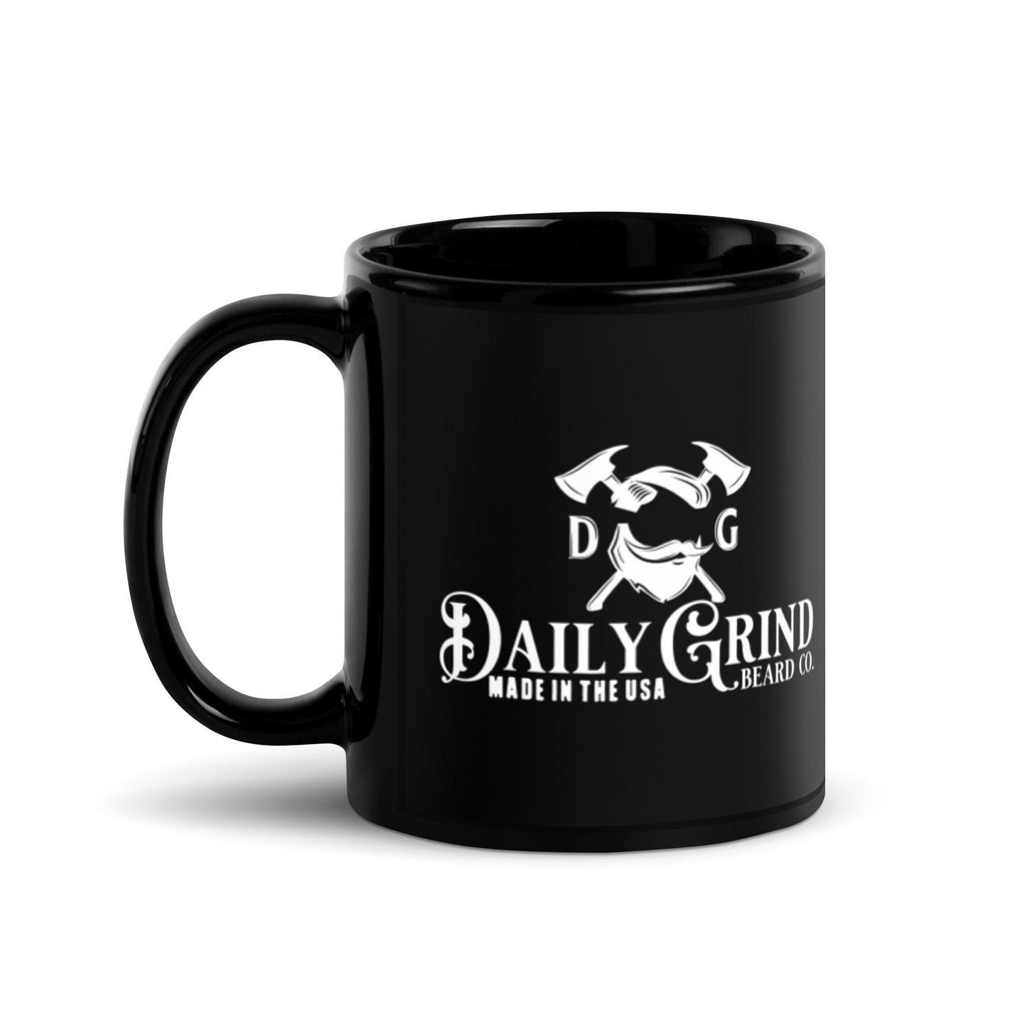 Daily Grind Black Glossy Coffee Mug - Daily Grind