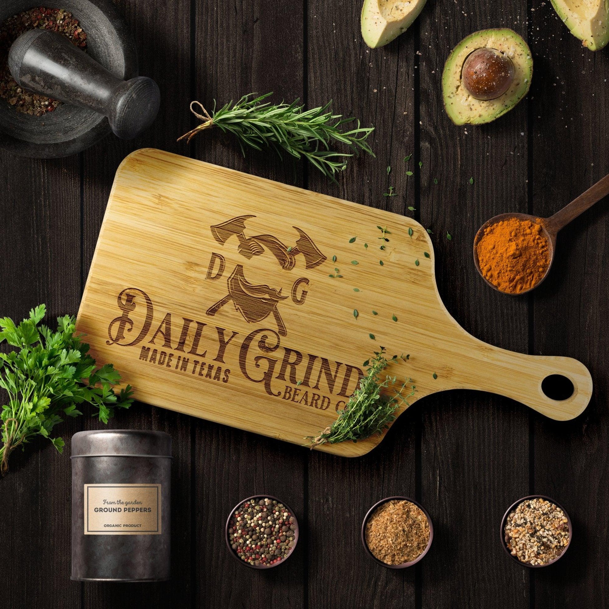 Daily Grind Wood Cutting Board with Handle - Daily Grind